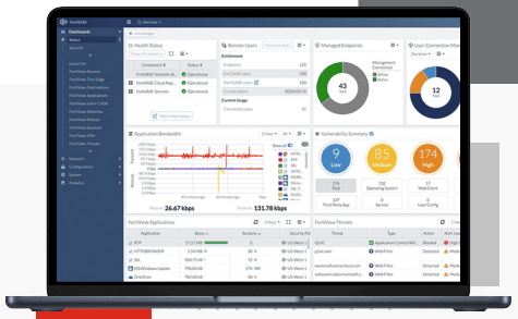 Dashboard fortiSASE